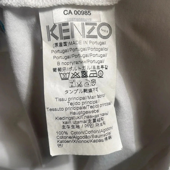 Kenzo Jungle whte crewneck cotton trend streetwear casual shrt sleeve tshirt L - Picture 5 of 5